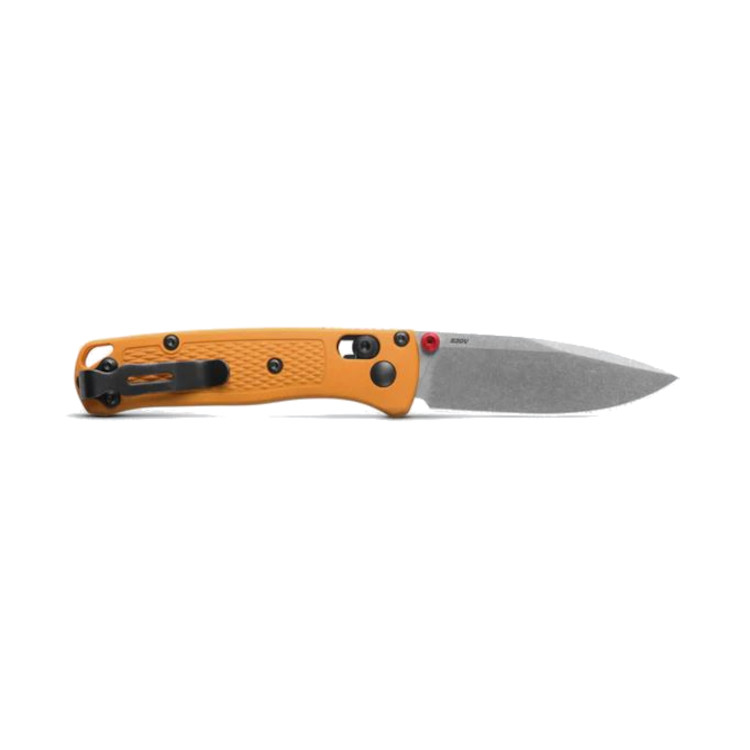 Benchmade Mini Bugout Non-Serrated Drop Point – Axis Lock/Thumb Stud